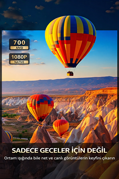 TaoTronics TT-SP011 Mini Projeksiyon Cihazı 1080P Ev Sinema Wi-Fi Bluetooth (Taotronics TT-BH1121-RED Kablosuz Kulaklık Hediyeli)