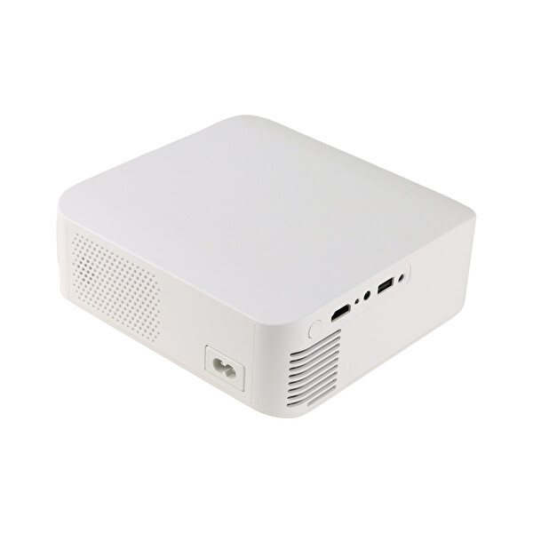 Elinux V318 Android 11 1080P Çözünürlük 360 ANSI Lümen Otomatik Focus,Wi-Fi 6 Bluetooth 5.4 Beyaz Projeksiyon Cihazı