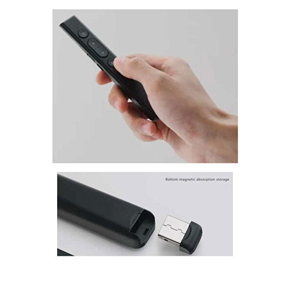 Rapoo RP-XR-100 Lazer Kablosuz Sunum Projeksiyon Kumandası - Siyah