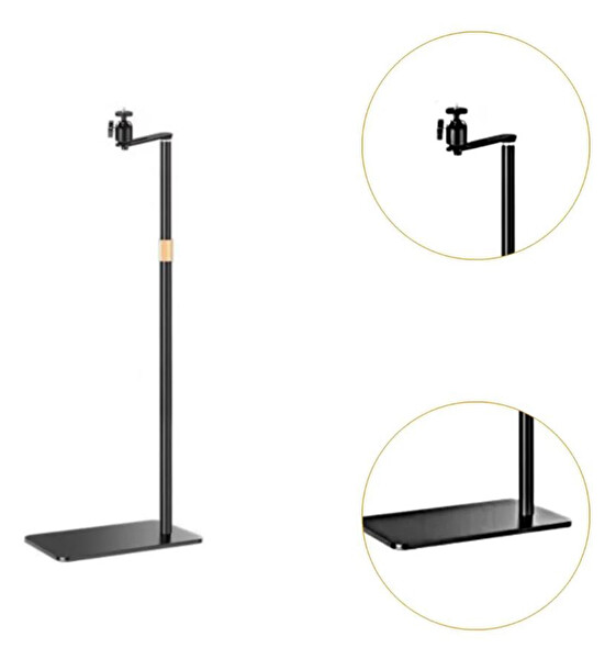 Ayex Projektör Stand C - Yükseklik Ayarlı Metal Projektör Standı - 91-123 CM Siyah