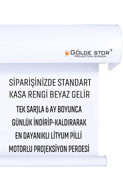 Gölge Stor En 180 CM x Boy 170 CM Şarjlı Motor Kumandalı