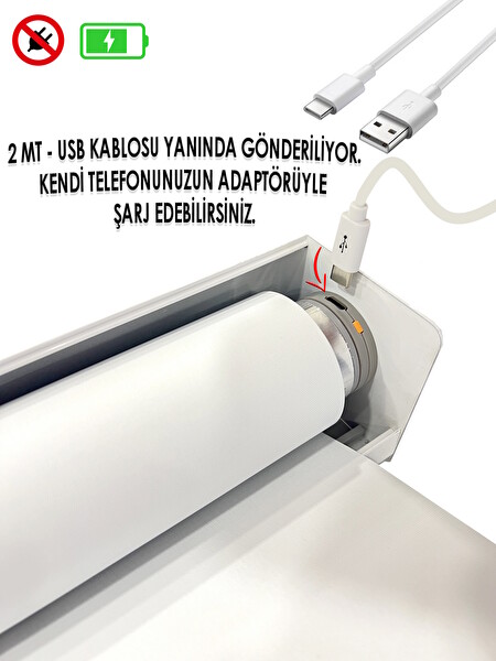 Gölge Stor En 240 CM x Boy 190 CM Şarjlı Motor Kumandalı