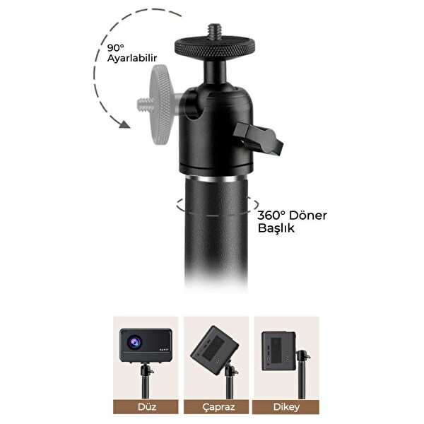Electroon 90 - 135 CM Ayaklı Projeksiyon Tripod Yükseklik Portatif Ayarlanabilir Projeksiyon Standı