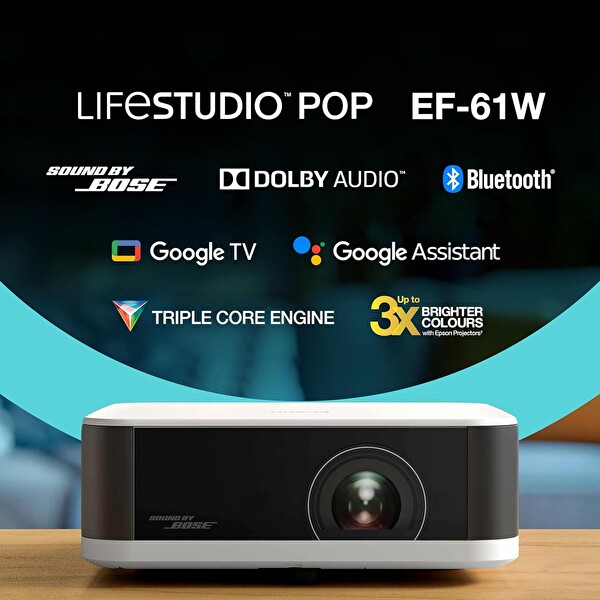 Epson LifeStudio EF-61W Google TV Full HD Projeksiyon Cihazı