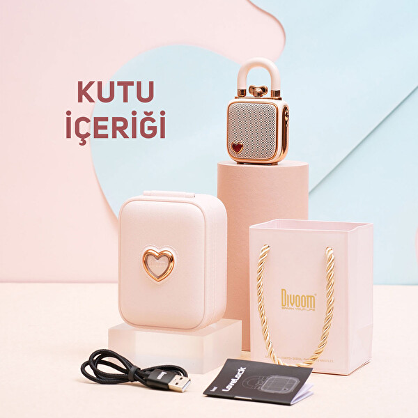 Divoom Lovelock Mini Ses Kayıt Özellikli Rose Gold Bluetooth Hoparlör