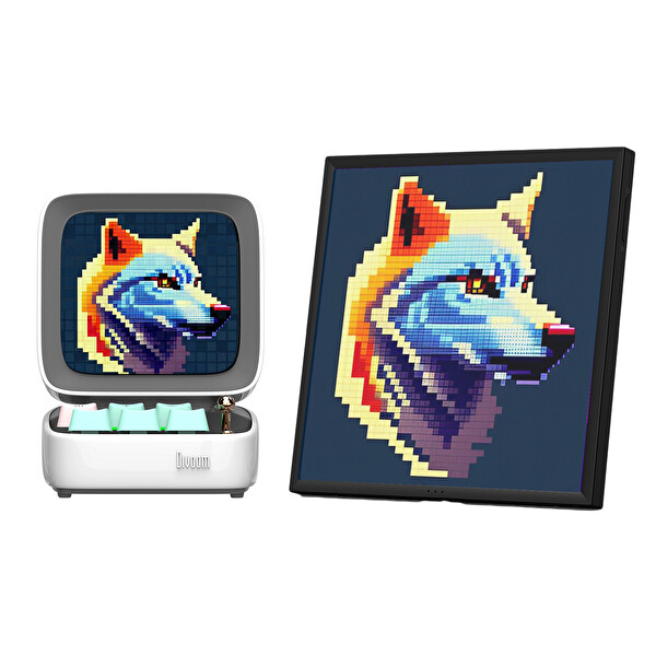 Divoom Ditoo Pro Beyaz Bluetooth Hoparlör Ve Pixoo-64 LED Ekran Seti