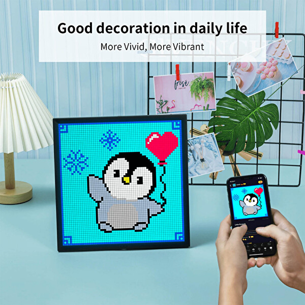 Divoom Ditoo Pro Mavi Bluetooth Hoparlör Ve Pixoo-64 LED Ekran Seti