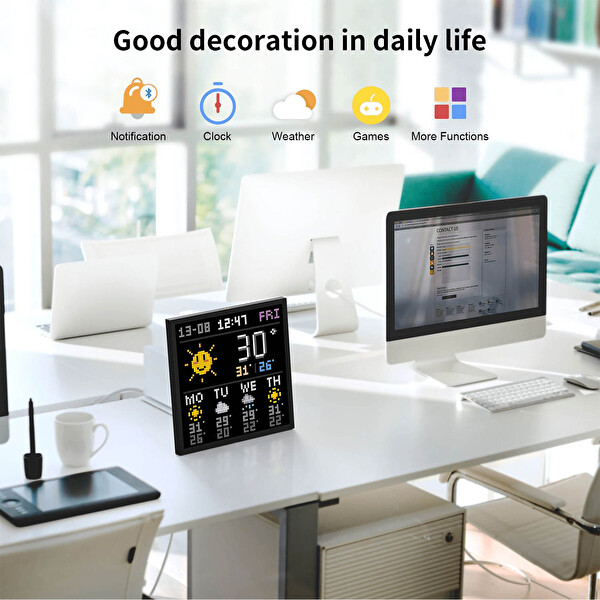 Divoom Ditoo Pro Mavi Bluetooth Hoparlör Ve Pixoo-64 LED Ekran Seti