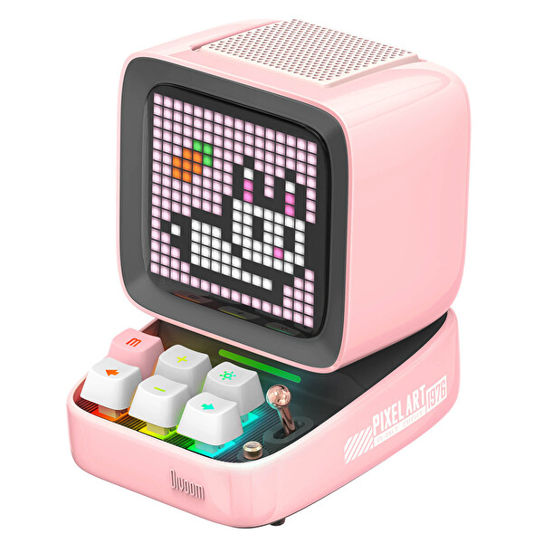 Divoom Ditoo Pro Pembe Bluetooth Hoparlör Ve Pixoo-64 LED Ekran Seti