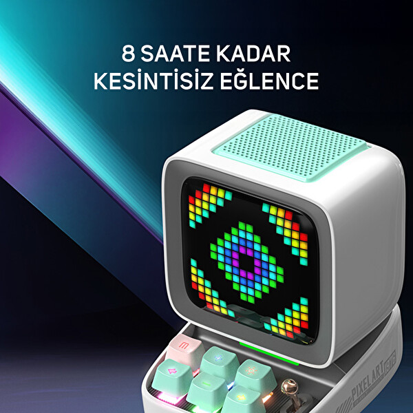 Divoom Ditoo Pro Piksel Ekranlı Beyaz Bluetooth Hoparlör