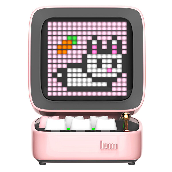 Divoom Ditoo Pro Piksel Ekranlı Pembe Bluetooth Hoparlör