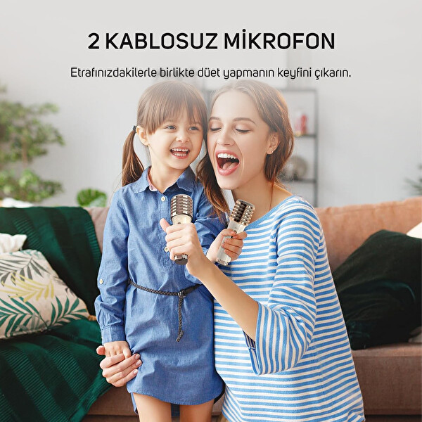 Divoom SongBird-HQ Çift Mikrofonlu Beyaz Bluetooth Hoparlör
