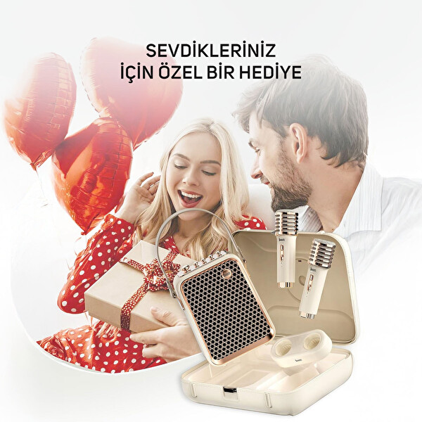 Divoom SongBird-HQ Çift Mikrofonlu Beyaz Bluetooth Hoparlör