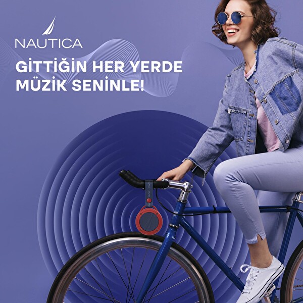 Nautica S20 Taşınabilir 400 mAh Ses Bombası Lacivert-Kırmızı Bluetooth Speaker Hoparlör
