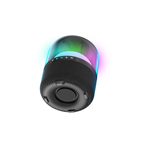 Lecoo RS19 RGB Aydınlatmalı Stereo 10 W Siyah Taşınabilir Bluetooth Hoparlör