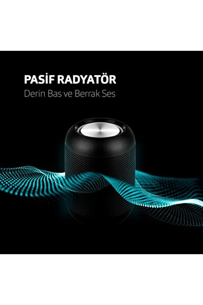 Ttec 2BH07 Dynamite Pasif Radyatörlü IPX5 Ayarlanabilir Led Işıklı Kablosuz Bluetooth 5.0 Hoparlör