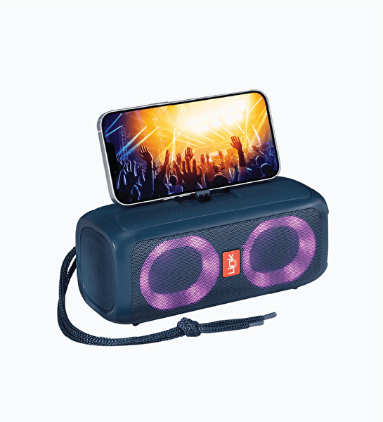 Linktech Q218 Mobil Standlı Mavi Taşınabilir Bluetooth Hoparlör