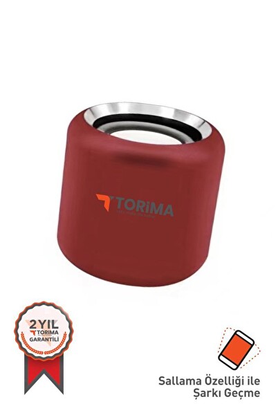 Torima D12 Taşınabilir Kablosuz Kırmızı Bluetooth Hoparlör