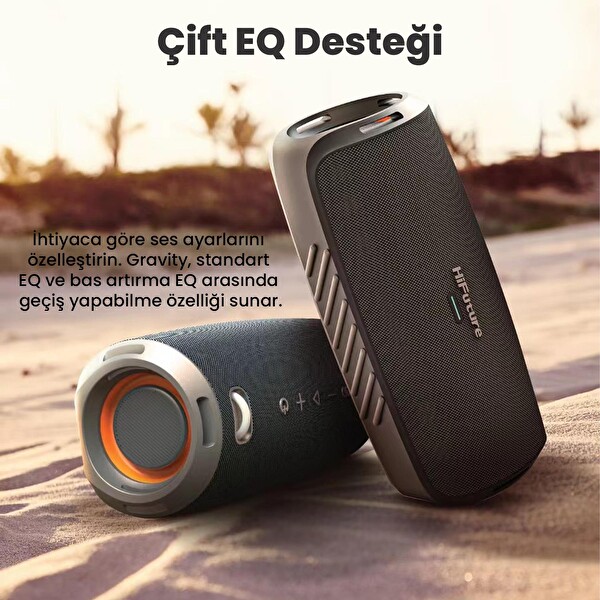 HiFuture Gravity RGB BT 5.3 45W IPX7 Taşınabilir Stereo Siyah Bluetooth Hoparlör