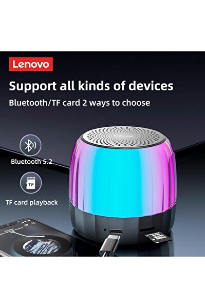 Torima K3 Plus Speaker TF Card Girişli 360 Derece RGB Renkli Işıklı Bluetooth Hoparlör