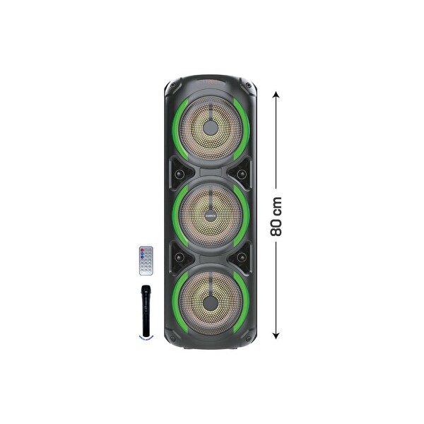 Sunix BTS-84 30W Mikrofonlu Kumandalı 80 CM Ledli Bluetooth