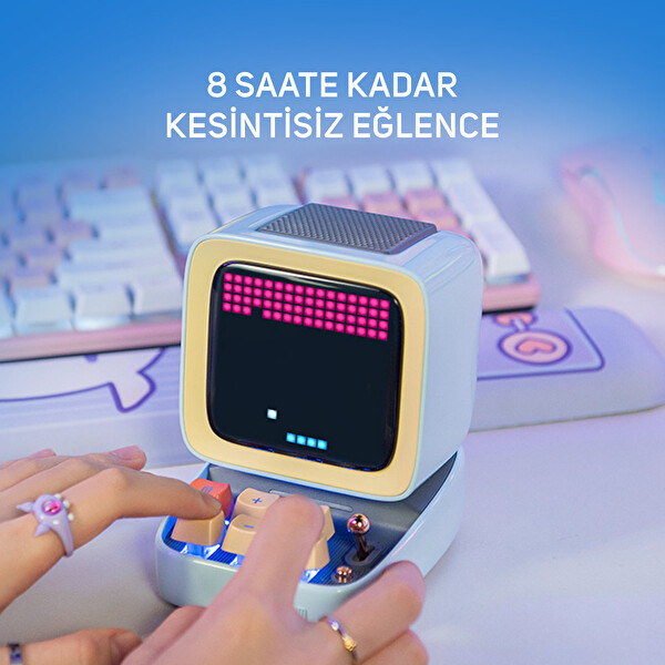 Divoom Ditoo Pro Mavi Bluetooth Hoparlör ve Times Gate Dijital Led Ekran Seti