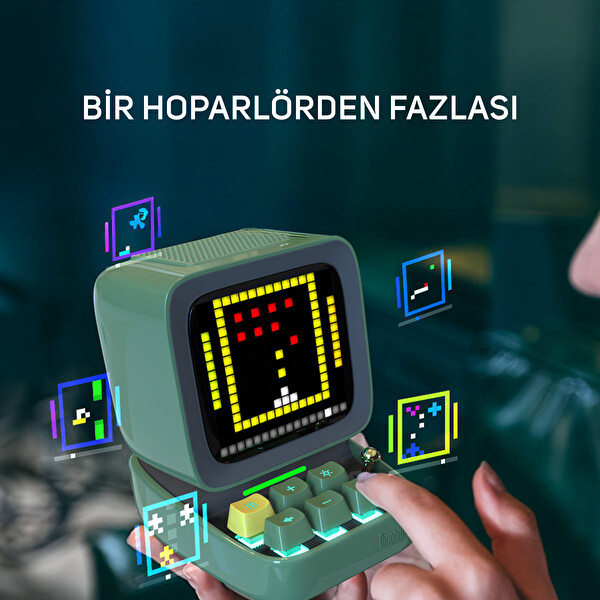 Divoom Ditoo Pro Yeşil Bluetooth Hoparlör ve Pixoo Max Led Ekran Seti