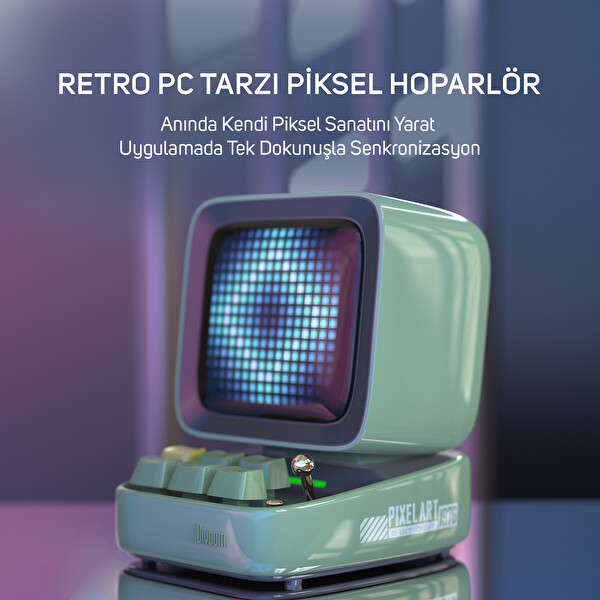 Divoom Ditoo Pro Yeşil Bluetooth Hoparlör ve Pixoo Max Led Ekran Seti