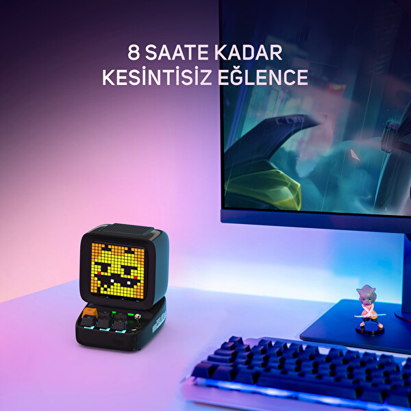 Divoom Ditoo Pro Siyah Bluetooth Hoparlör ve Times Gate Dijital Led Ekran Seti