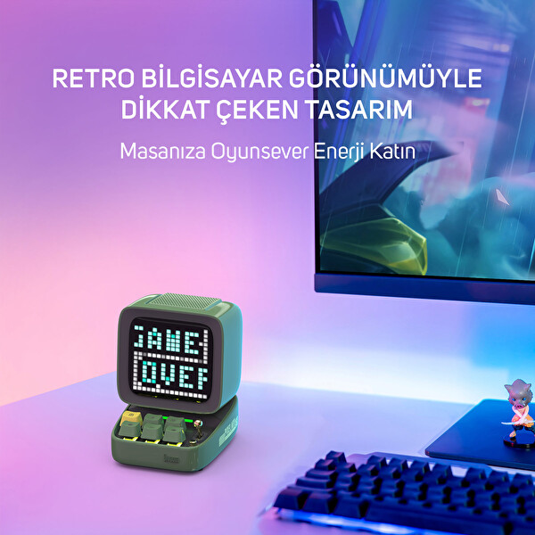 Divoom Ditoo Pro Yeşil Bluetooth Hoparlör ve Pixoo Led Ekran Seti