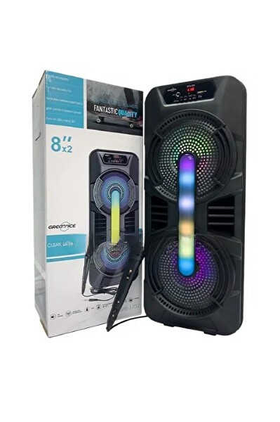 Torima GTS-1702 Taşınabilir Mikrofonlu RGB Işıklı Siyah Bluetooth Hoparlör