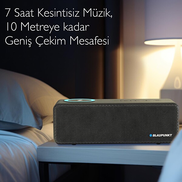Blaupunkt LS250 Kablosuz Şarj Standlı Siyah Bluetooth Hoparlör Ses Bombası