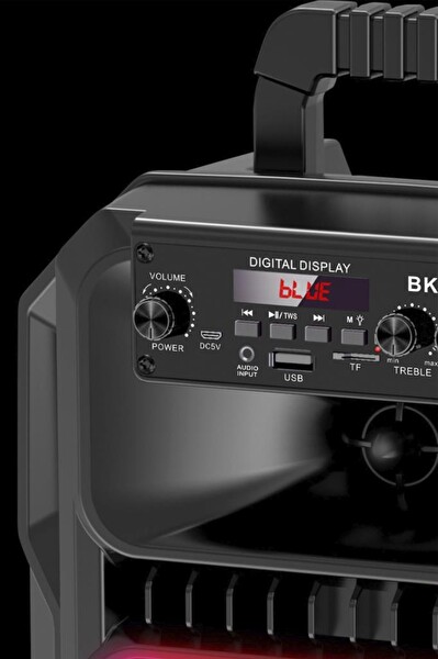 Torima D25 RGB Işıklı Mikrofonlu Kumandalı USB/TF/FM/MIC/BT Siyah Bluetooth Hoparlör