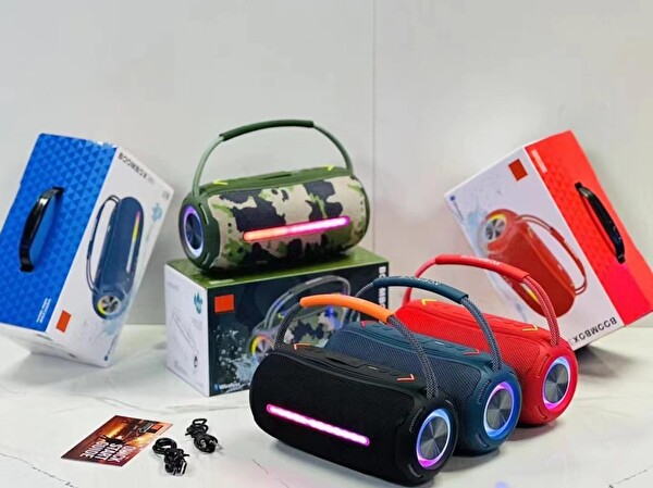 Torima Booms Box 360 Taşınabilir RGB Ledli USB-TF Mavi Bluetooth Hoparlör