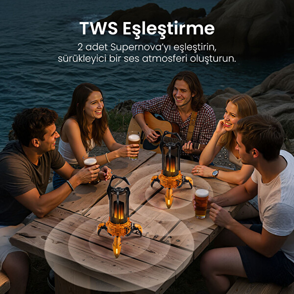 GravaStar Süpernova Sarı Özel Seri 25W Bluetooth Hoparlör