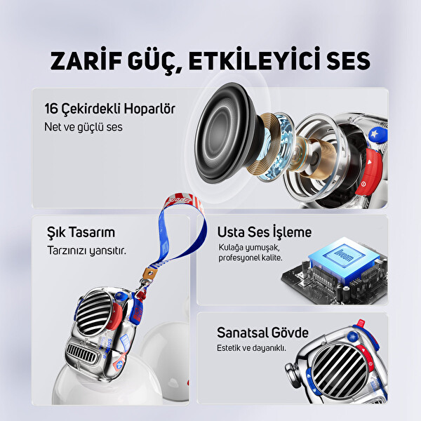 Divoom Spark Pop Pembe Bluetooth Hoparlör