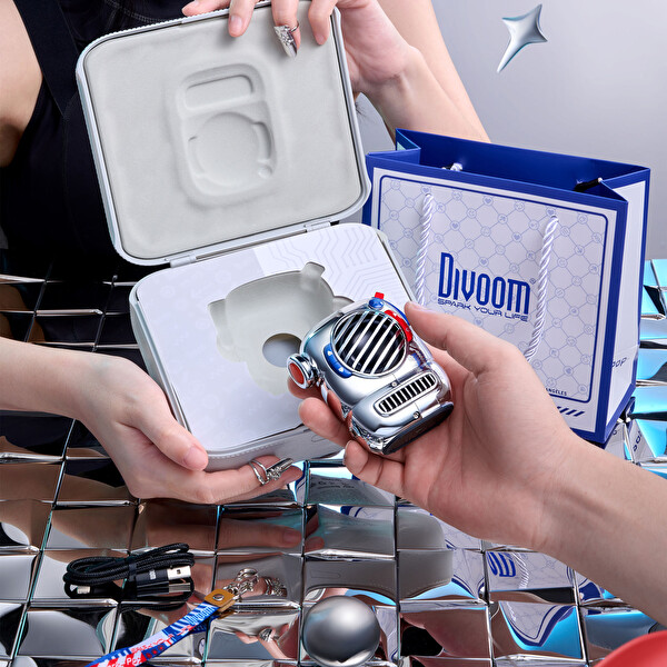 Divoom Spark Pop Mavi Bluetooth Hoparlör