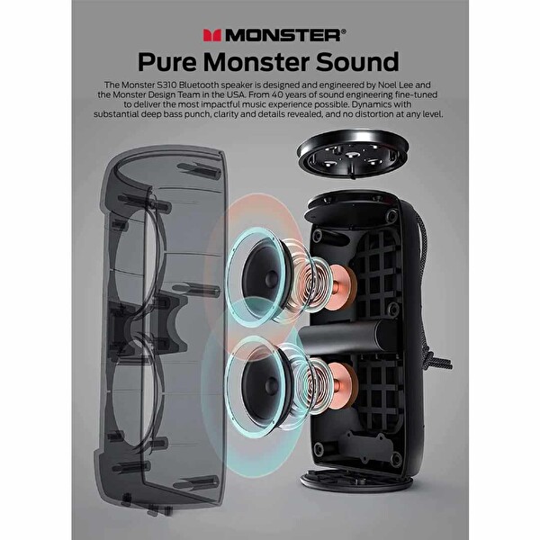 Monster Audio Superstar S310 Taşınabilir Kablosuz Hoparlör 30W