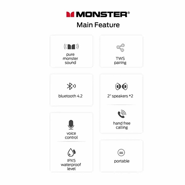 Monster Audio Superstar S110 Taşınabilir Kablosuz Hoparlör 10W