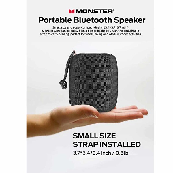Monster Audio Superstar S110 Taşınabilir Kablosuz Hoparlör 10W