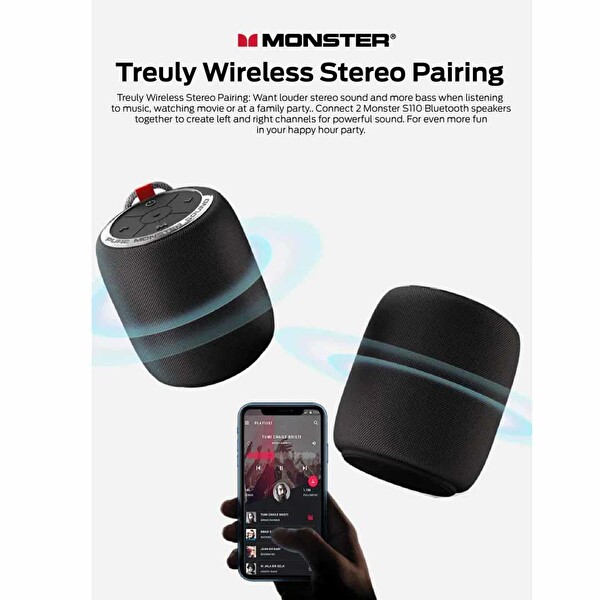 Monster Audio Superstar S110 Taşınabilir Kablosuz Hoparlör 10W