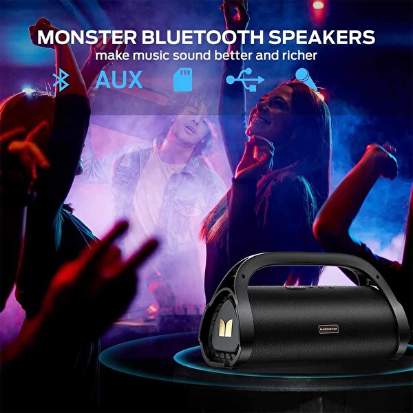 Monster Audio Adventurer Max Boombox Çift Subwoofer'lı IPX7 Su Geçirmez Bluetooth Hoparlör 100W