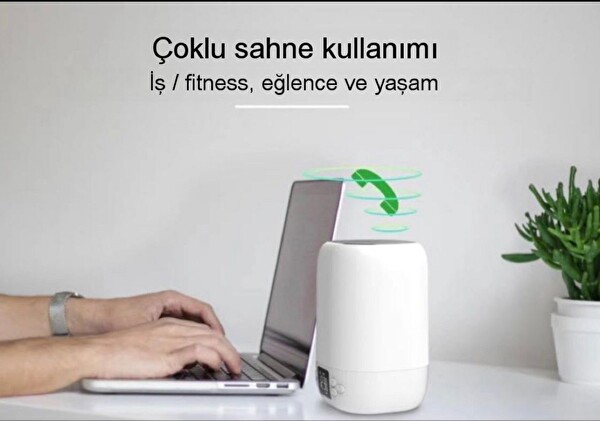 Cosmostech DY20K Karaoke Bluetooth Hoparlör RGB Işıklı Alarm Saat Uyku Mod Özel Sesli Kablosuz Speaker