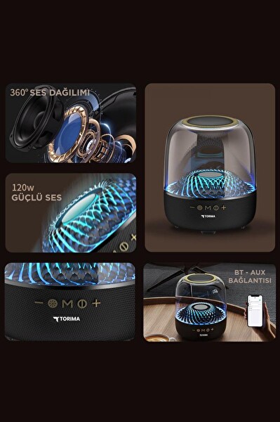 Torima D33 Taşınabilir Kablosuz Siyah Bluetooth Hoparlör