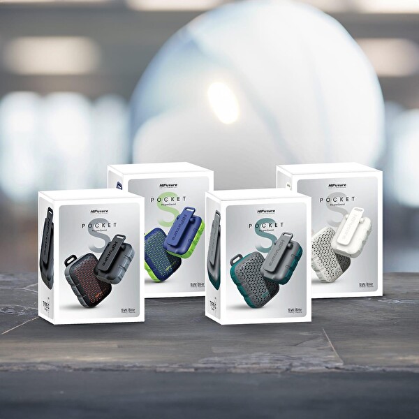 HiFuture Pocket S Su Geçirmez Kablosuz Hoparlör 5W TWS IPX7 Taşınabilir Bluetooth Hoparlör Bej