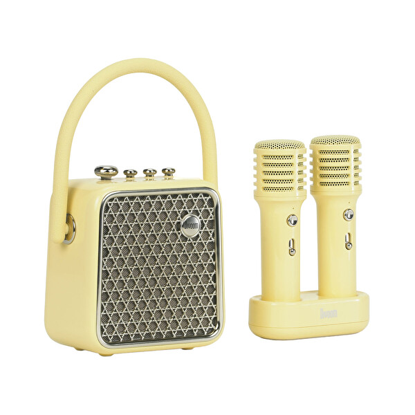 Divoom SongBird-SE Sarı Çift Mikrofonlu 18W Bluetooth Hoparlör