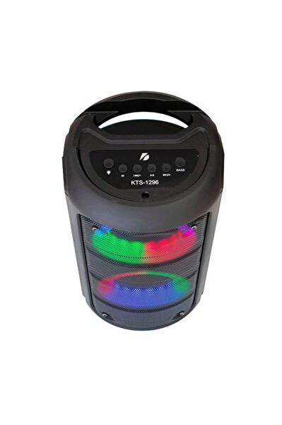 Torima KTS-1296 Siyah Telefon Tutacaklı RGB Ledli Taşınabilir Bluetooth Hoparlör