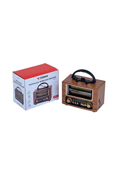 Torima NS-02 Wooden Nostaljik Radyo Bluetooth Hoparlör