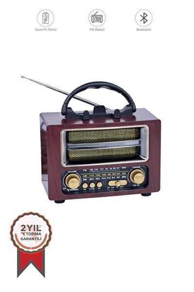 Torima NS-02 Brown Nostaljik Radyo Bluetooth Hoparlör