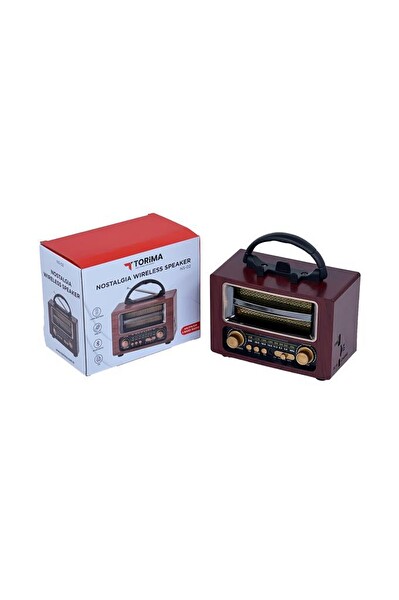 Torima NS-02 Brown Nostaljik Radyo Bluetooth Hoparlör